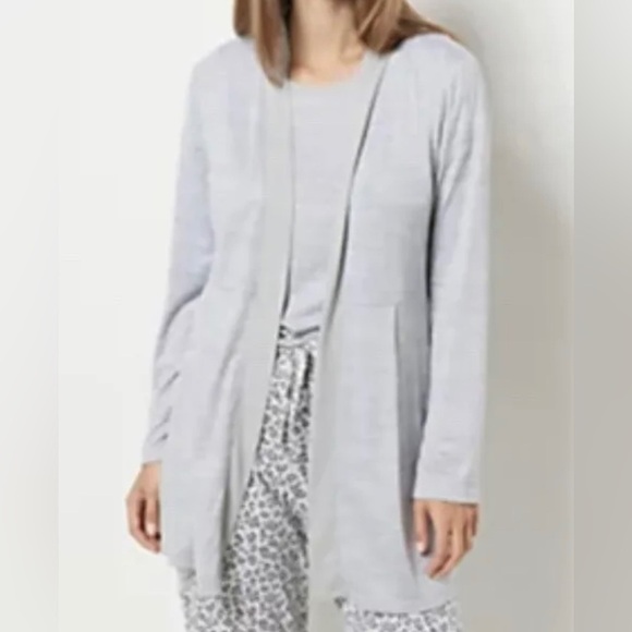 Muk Luks Sweaters - MUK LUKS Women's Cloud Knit Love to Layer Long Sleeve Open Front Cardigan 1X